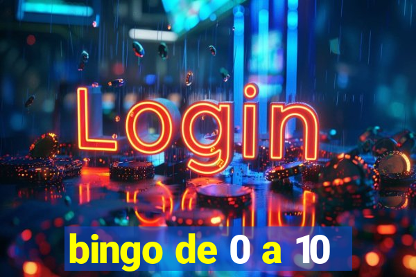 bingo de 0 a 10