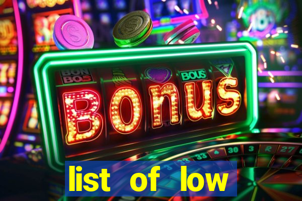 list of low variance slot machines