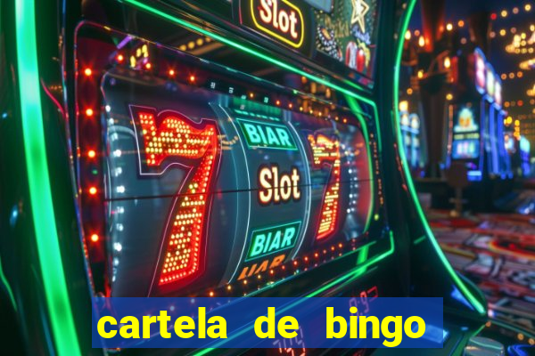 cartela de bingo cha de panela