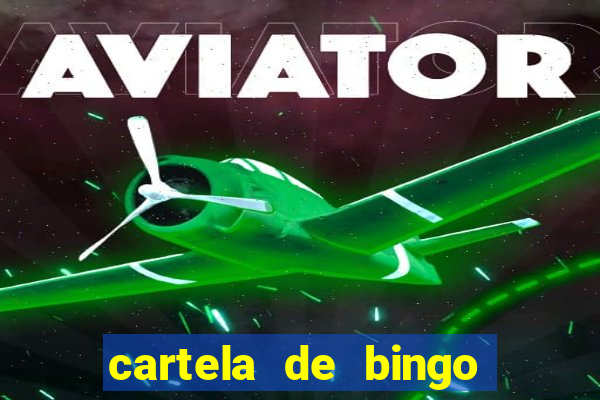 cartela de bingo cha de panela