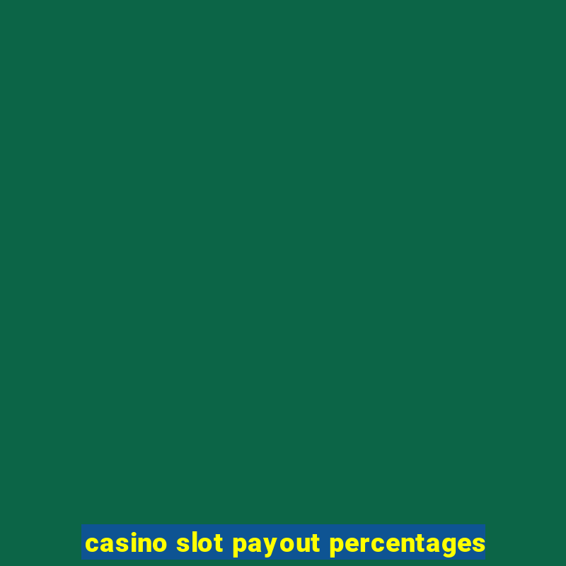 casino slot payout percentages