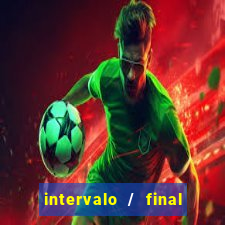 intervalo / final do jogo