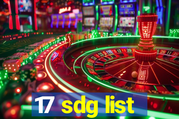 17 sdg list