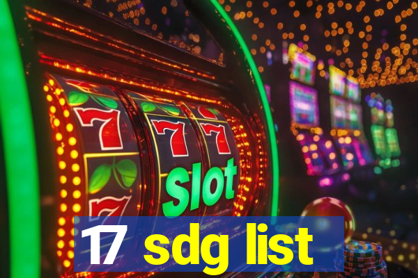 17 sdg list