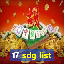 17 sdg list