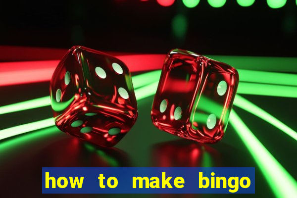 how to make bingo cards in excel