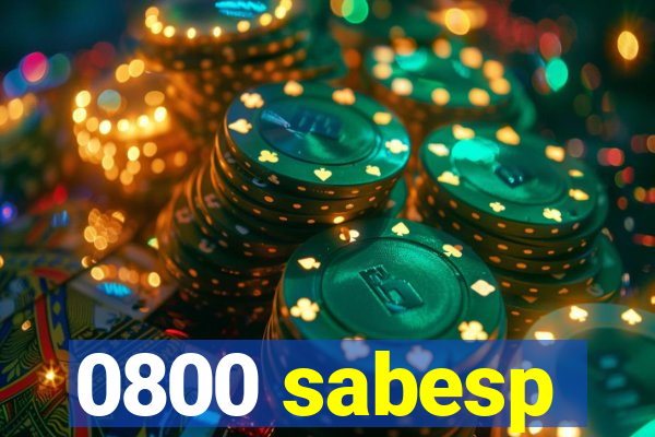 0800 sabesp