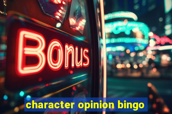 character opinion bingo