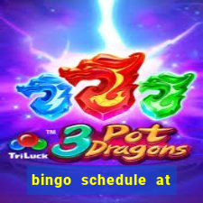 bingo schedule at mohegan sun