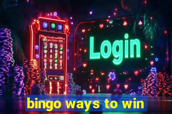 bingo ways to win