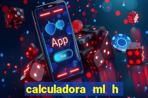 calculadora ml h para mcg kg min