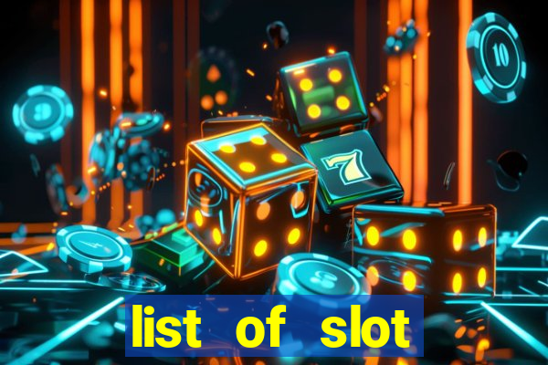 list of slot machines at jake's 58